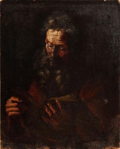 This work, entitled St. Joseph, is attributed to the Spanish painter Jusepe De Ribera.  It is estimated at 2,000-3,000.