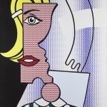 Roy Lichtenstein - Puzzle Portrait, 1978 at Masterpiece, London. (Click on image to enlarge).