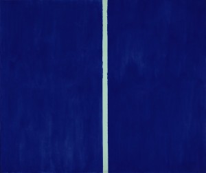 Barnett Newman's Onement VI sold for $43,845,000.  (Click on image to enlarge).