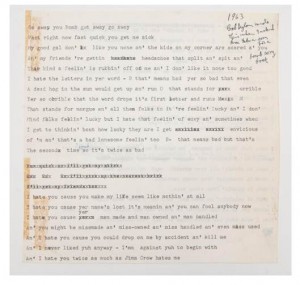 The lyrics for the unpublished 1963 song by Bob Dylan. 