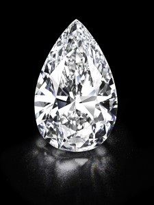This pear-shaped, D colour, Type IIA, flawless, diamond of 101.73 sold for $26.7 million and was named the Winston Legacy.