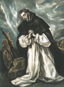 El Greco, St Dominic in Prayer.  (Click on image to enlarge).