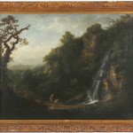 ATTRIBUTED TO JOHN BUTTS (1728-1765), Figures by Powerscourt Waterfall (15,000-25,000).