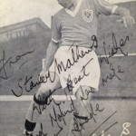 The card signed by Stanley Matthews.