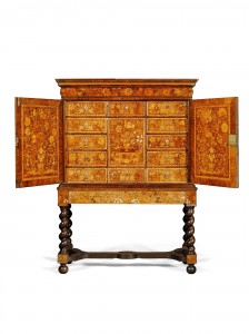 A mid-17th century Dutch marquetry cabinet on stand originally at Fota House is estimated at £7,000-10,000.