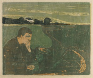 Edvard Munch (1863 - 1944) EVENING, MELANCHOLY I, woodcut (£550,000-750,000).