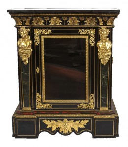 One of a pair of boulle and ormolu side cabinets sold for 21,000.