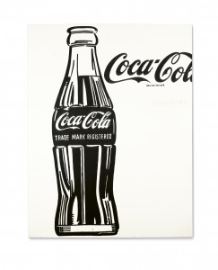 Andy Warhol (1928-1987) Coca-Cola [3] casein on cotton courtesy Christie's Images Ltd. 2013.  (Click to enlarge).