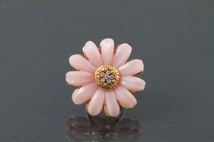 A coral and diamond dress ring by Dior (2,000-2,500)