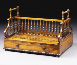 An Irish rosewood book stand attributed to Williams and Gibton c1820 (£3,000-5,000).