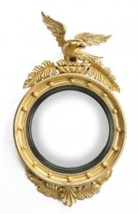 A Regency convex mirror.