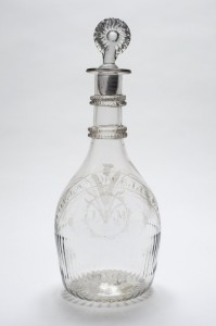 A Waterford mould blown  bottle shaped decanter and stopper (£400-600).