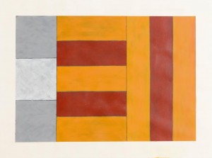 Sean Scully Arrest, 1960 acrylic on paper signed, titled & dated 1987 (25,000-35,000).