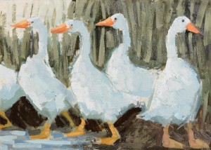 Martin Stone (b.1963) Geese II  oil on canvas (800-1,200).