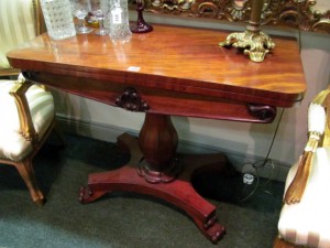 William IV Mahogany Fold Over Games Table (400-700)