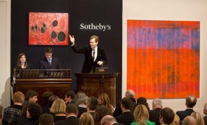 The scene at Sotheby's tonight.
