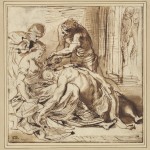 Sir Peter Paul Rubens (Siegen 1577-1640 Antwerp)  Samson and Delilah (recto); Figure studies, probably of soldiers (verso)  (£1.5-2.5 million). Courtesy Christie's Images Ltd., 2014.