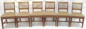 A set of Cork 11-bar dining chairs at Woodwards.