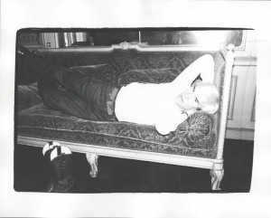 Andy Warhol (1928-1987) Reclining Andy unique gelatin silver print  Estimate: $7,000-$10,000 Starting Bid: $6,000 © 2012 The Andy Warhol Foundation for the Visual Arts / Artists Rights Society (ARS), New York