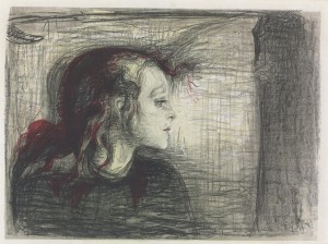 Edvard Munch The Sick Child I lithograph printed in colours, 1896 (£200000-300,000).