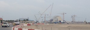 The Louvre under construction in Abu Dhabi, March 4, 2014.