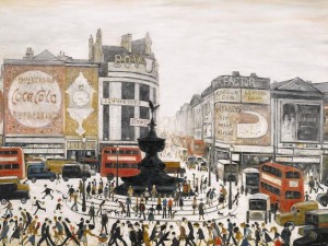 LAURENCE STEPHEN LOWRY, R.A. - PICCADILLY CIRCUS, LONDON signed and dated 1960 sold for £5.1 million.