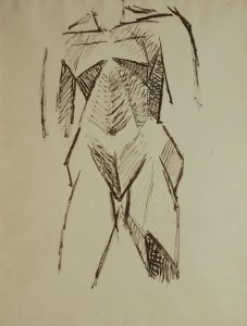 PiCASSO 1908  CORPS DE FEMME DE FACE - COPYWRIGHT SUCCESSION PICASSO 2014