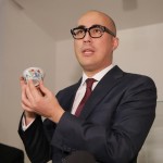 Nicolas Chow, Deputy Chairman of Sotheby’s Asia and International Head of Chinese Ceramics and Works of Art, presents the Meiyintang Chicken Cup