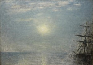 Sun over the Sea by Vilhelm Hammershøi.