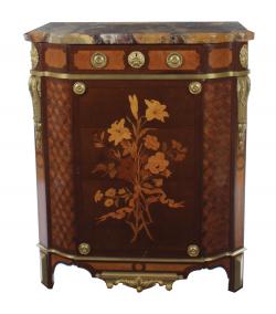 One of the pair of marquetry commodes by Francois Linke which sold for 135,000 at Sheppards.