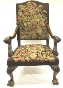 George II mahogany open armchair (1,000-2,000).