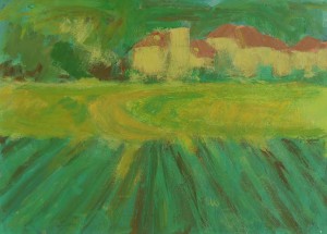 Nancy Wynne-Jones (1922-2006) Farm with Vineyard  (600-900)