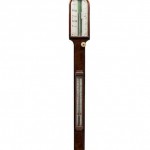 A Victorian walnut cased stick barometer by Bennett of Cork  (800-1,200)