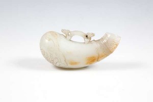 This jade ritual vessel sold for 380,000 at James Adam, Dublin.