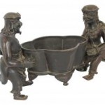 17TH CENTURY MING BRONZE CENSER WITH SIX CHARACTER SEAL MARK TO BASE SOLD FOR 24,000.