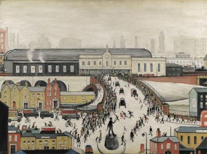 L.S. Lowry Station Approach, Manchester dated 1960 est. £2-3 million, sold for £2,322,500