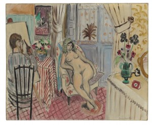 L’artiste et le modèle nu, 1921, by Henri Matisse courtesy Christie's Images Ltd., 2014.