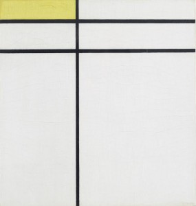 Composition A, with Double Line and Yellow, 1935, by Piet Mondrian courtesy Christie's Images Ltd., 2014.