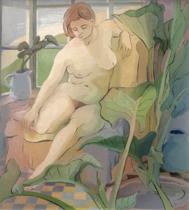 Margaret Stokes (1915-1996) - Nude in Sunroom.