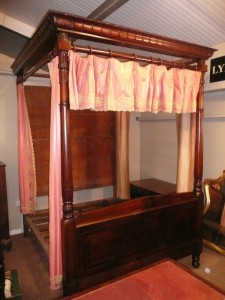 A Irish four poster bed 