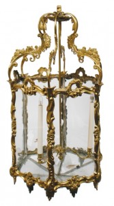 A large early 19th century Chippendale brass hall lantern (4,000-6,000).
