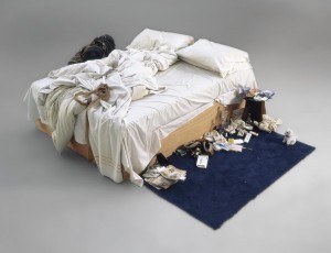 TRACEY EMIN (B. 1963) My Bed sold for £2,546,500. (Image courtesy Christie's Images Ltd., 2014).