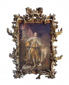 Studio of Allan Ramsay - Full length portrait of King George III in coronation robes.