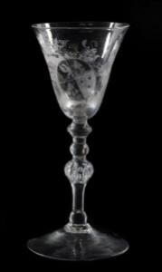A Dutch marriage goblet signed and dated by A.F. Schurman 1757 (£6,000-8,000).