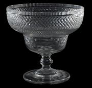 An Irish cut glass pedestal bowl c1800 (£200-300).