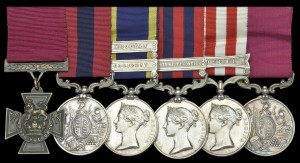 The group of medals, including the VC, awarded to Stephen Garvin.