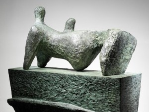 Henry Moore (1898-1986) - Reclining Figure on a Pedestal.