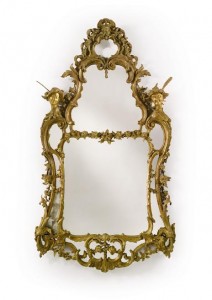 An Important Pair of George II Giltwood Pier Mirrors, in the Manner of Matthias Lock Circa 1750 ($100,000-150,000).