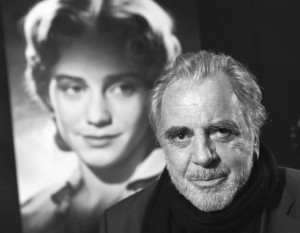 Maximilian Schell in front of a picture of his most intimate film, My Sister Maria, 2002.Copyright Prounenfilm.