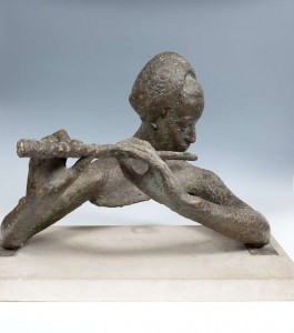 Oisín Kelly RHA (1915-1981) The Flautist (1972) Bronze on a stone plinth (10,000).